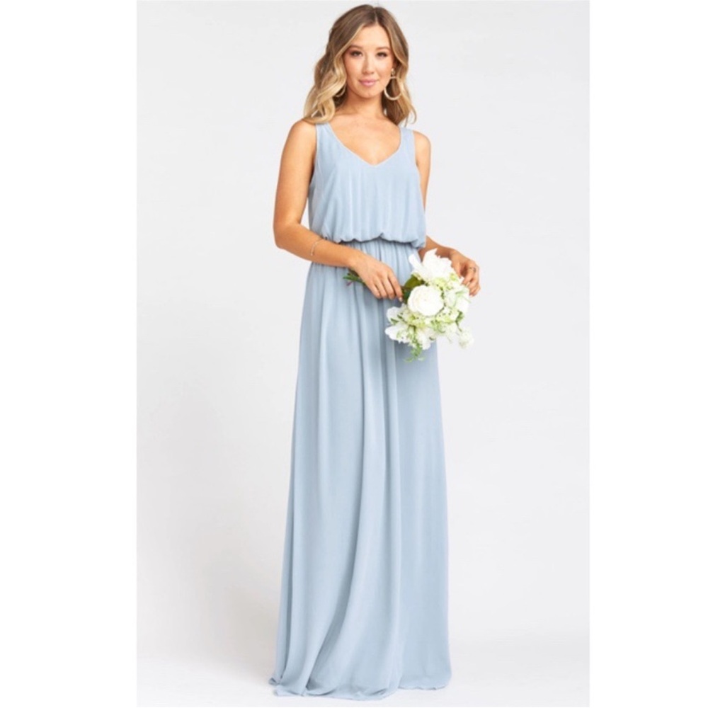 Show Me Your MuMu Kendall Steel Blue Maxi Dress NWT - Picture 10 of 10